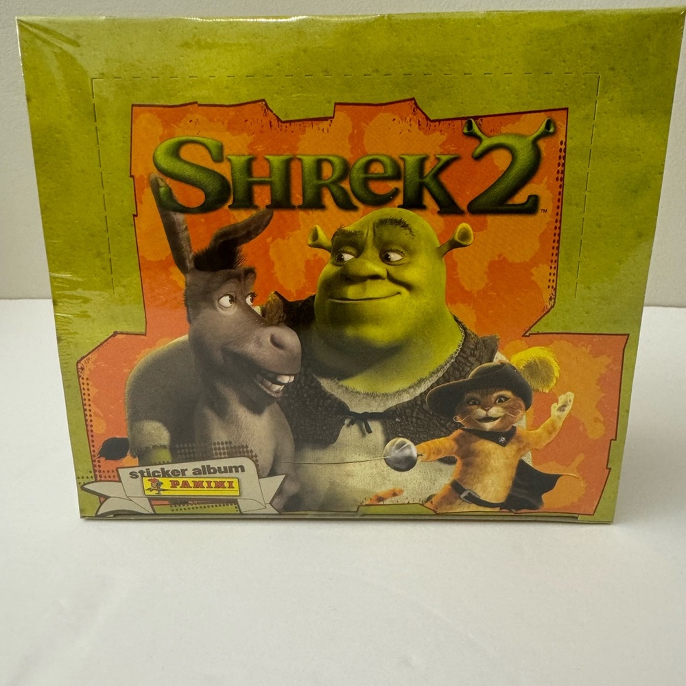 Shrek 2 Panini Dream Works Sealed Box 48 Sticker Packets 2004.
